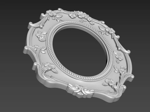 Decorative Mirror and Picture Frame STL CNC Carving 3D Bas-Relief Model 3D Model