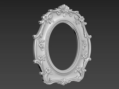 Decorative Mirror and Picture Frame STL CNC Carving 3D Bas-Relief Model 3D Model