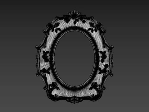 Decorative Mirror and Picture Frame STL CNC Carving 3D Bas-Relief Model 3D Model