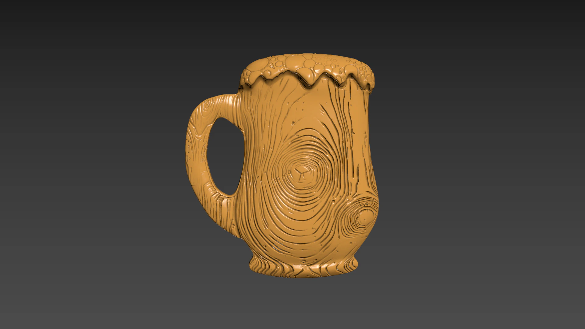 Wooden Beer Mug 3D Print Model .c4d .max .obj .3ds .fbx .stl .blend 