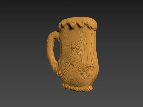 Wooden Beer Mug 3D Print Model