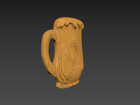 Wooden Beer Mug 3D Print Model