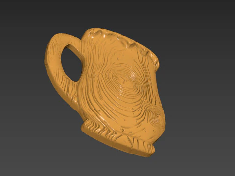 Wooden Beer Mug 3D Print Model