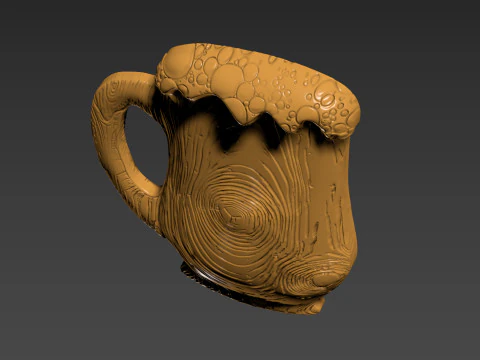 Wooden Beer Mug 3D Print Model