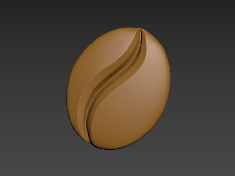 Kahve &ccedil;ekirdeği 3D Baskı Modeli