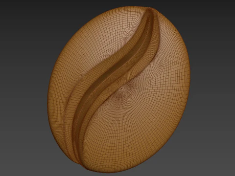 Coffee bean 3D Print Model