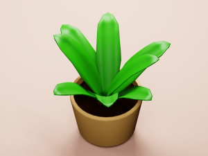 Low-poly flowers 3D Model