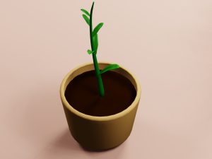 Low-poly flowers 3D Model