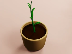 Low-poly flowers 3D Model