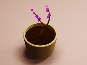 Low-poly flowers 3D Model