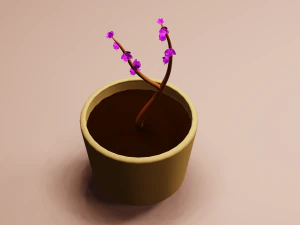 Low-poly flowers 3D Model