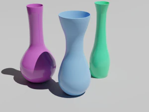 Ordinary vases low-poly 3D Model