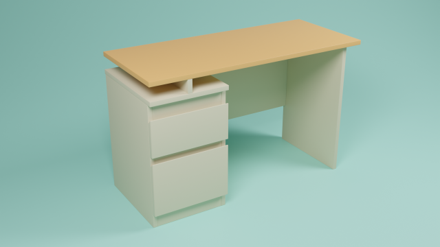 Computer desk Model 3D .c4d .max .obj .3ds .fbx .stl .blend 