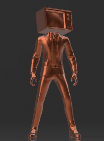 Skibidi TVMAN TV MAN 3D Model .c4d .max .obj .3ds .fbx .stl .blend 