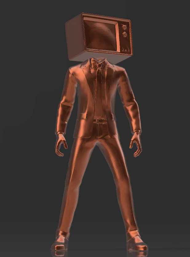 Skibidi TVMAN TV MAN 3D Model .c4d .max .obj .3ds .fbx .stl .blend 