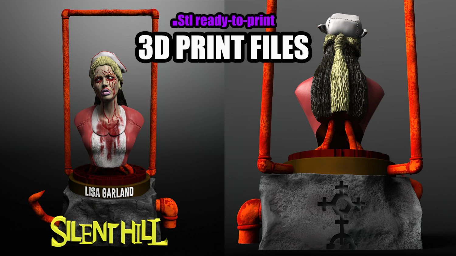 LISA GARLAND FROM SILENT HILL - 3D PRINT MODEL STL 3D Print Model .c4d .max .obj .3ds .fbx .stl .blend 