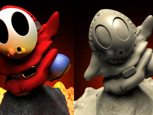 T&Iacute;MIDO - O FILME DE SUPER MARIO BROS - MODELO DE IMPRESS&Atilde;O 3D STL Modelo de Impressão 3D