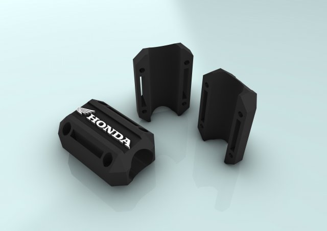 HONDA Custom bumper 3D Print Model .c4d .max .obj .3ds .fbx .stl .blend 