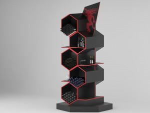 Floor Hexagon Shelve Modelo 3D