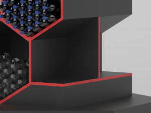 Prateleira hexagonal de piso Modelo 3D