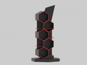 Floor Hexagon Shelve Modelo 3D
