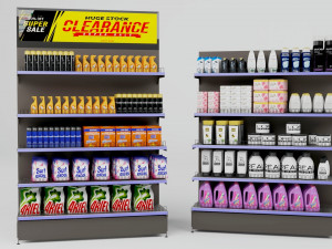 Matel Storage Shelving rack 3D Model