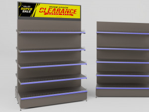 Matel Storage Shelving rack 3D Model
