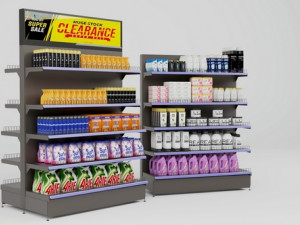 Matel Storage Shelving rack 3D Model