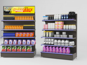 Matel Storage Shelving rack 3D Model