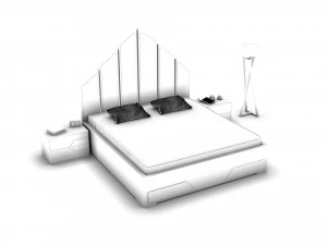 Bed by Json 3D Model