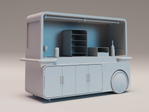 Food Cart 3D 모델
