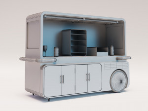 Food Cart 3D 모델