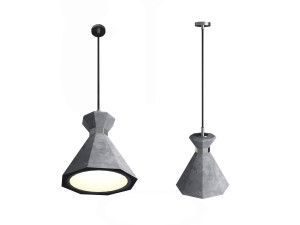 Octagonal concrete lamp 3D Модель