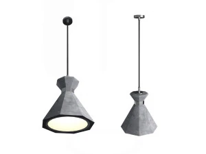 八角形のコンクリートランプ 3Dモデル