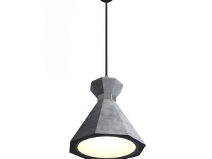 Octagonal concrete lamp 3D Model