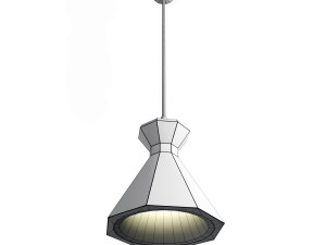 Octagonal concrete lamp 3D Model
