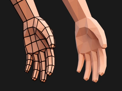 Low Poly Man Base Mesh Character 3D Model