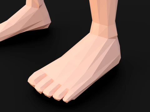 Low Poly Man Base Mesh Character 3D Model