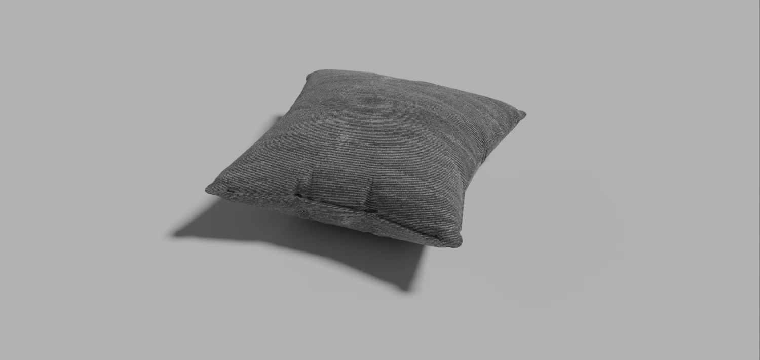 Cuscino grigio con texture Modello 3D .c4d .max .obj .3ds .fbx .stl .blend 