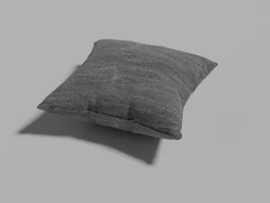 बनावट के साथ तकिया ग्रे 3D मॉडल