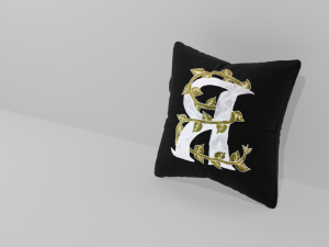 Pillow with a letter Modelo 3D