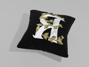 Pillow with a letter Modèle 3D
