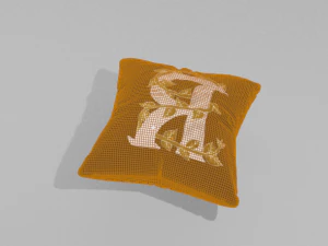 Pillow with a letter 3D Model