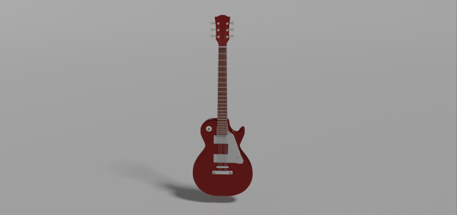 Electric guitar not realistic Modelo 3D .c4d .max .obj .3ds .fbx .stl .blend 