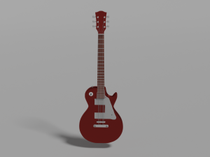 Electric guitar not realistic Model 3D