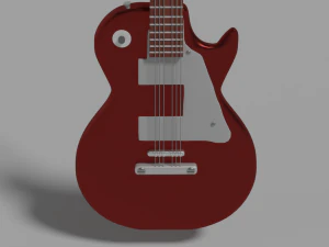 Chitarra elettrica non realistica Modello 3D