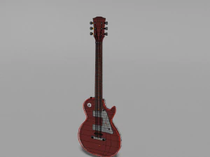 Chitarra elettrica non realistica Modello 3D