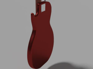 Chitarra elettrica non realistica Modello 3D