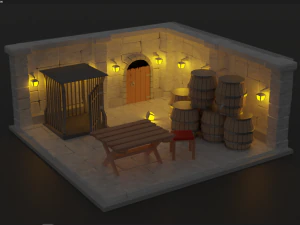 Средневековая комната 3D Модель