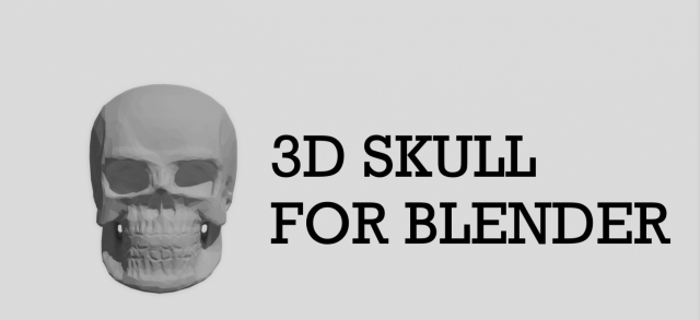 How poly skull 3D Model .c4d .max .obj .3ds .fbx .stl .blend 